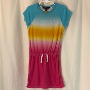 Ralph Lauren girls rainbow terry dress. Size 5.